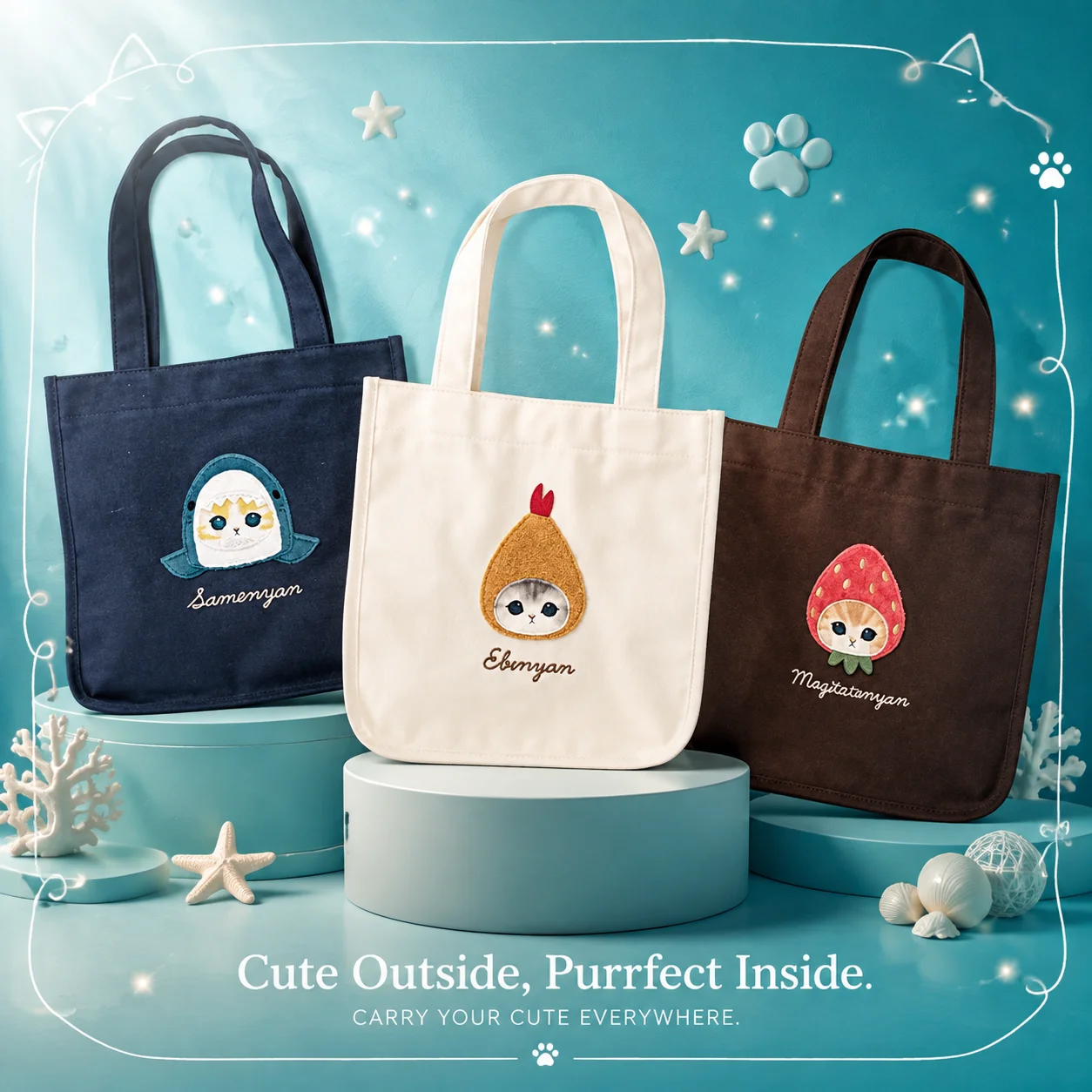 Women Bags Handmade - Japanese Mofusand Same Style New Cute