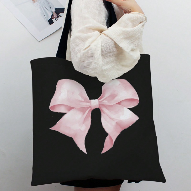 ROMWE Kawaii Bow Pattern Canva - Women'S Tote Bags For Work review and price