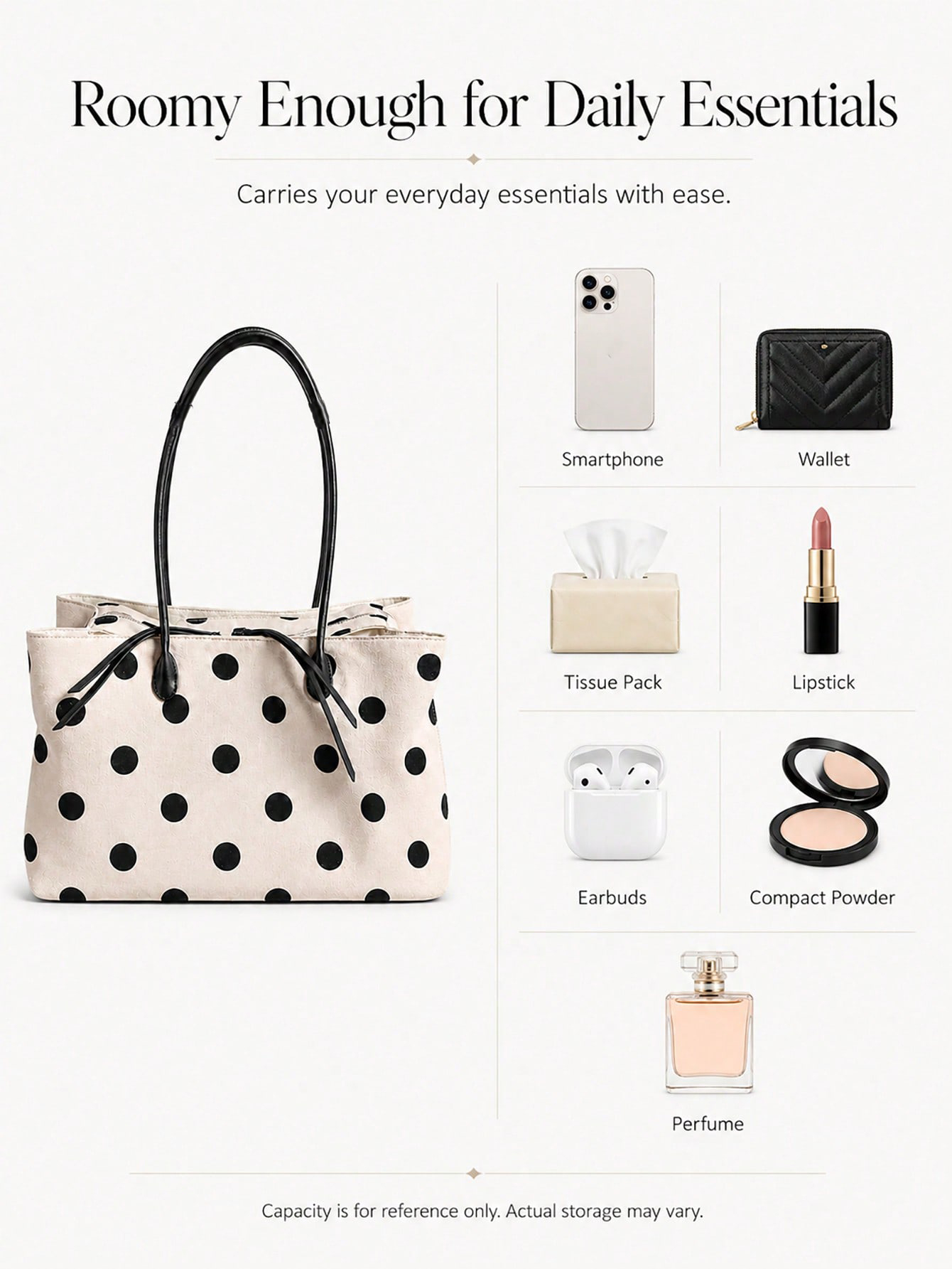 Large Capacity Linen Polka Dot - Women'S Tote Bags For Work review and price