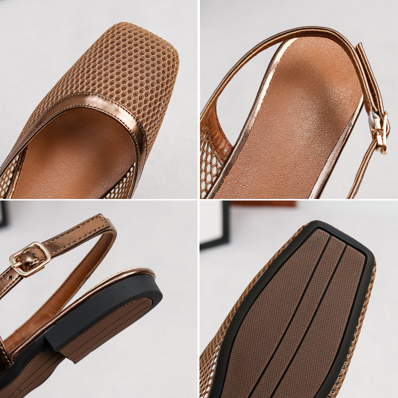 Mesh square head slippers bag  - Women Bags And Shoes review and price