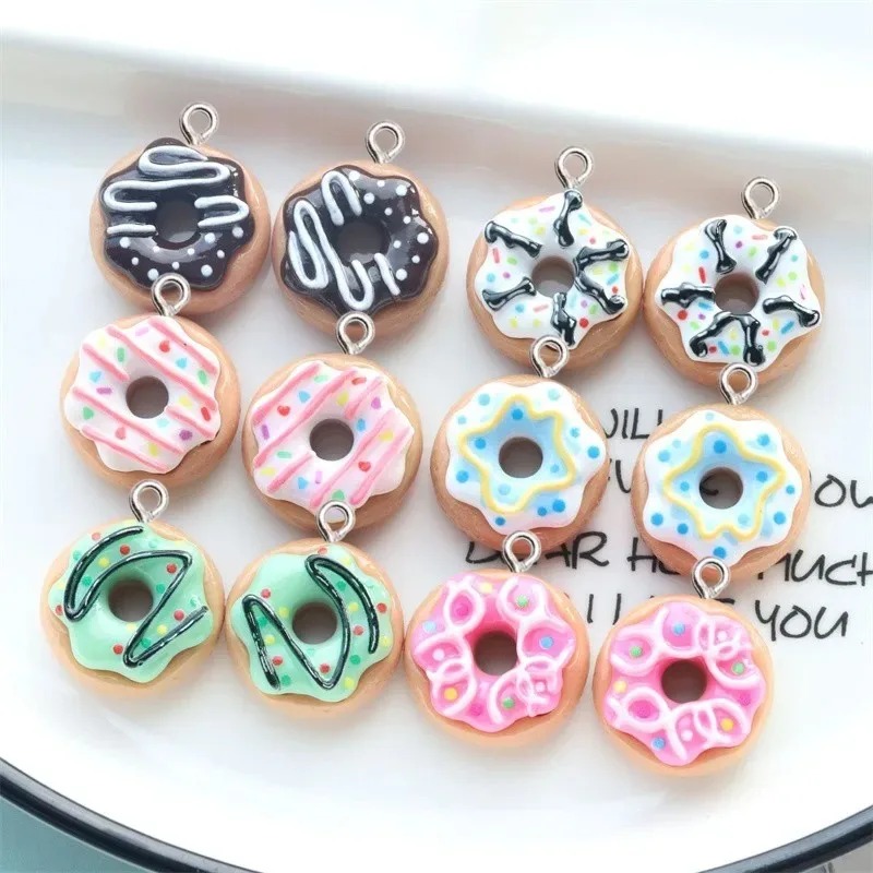 10Pcs Resin Donut Charms Color - Women'S Bag review and price