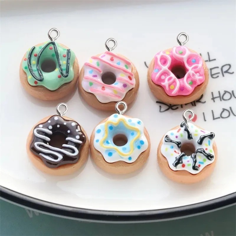 10Pcs Resin Donut Charms Color - Women'S Bag review and price
