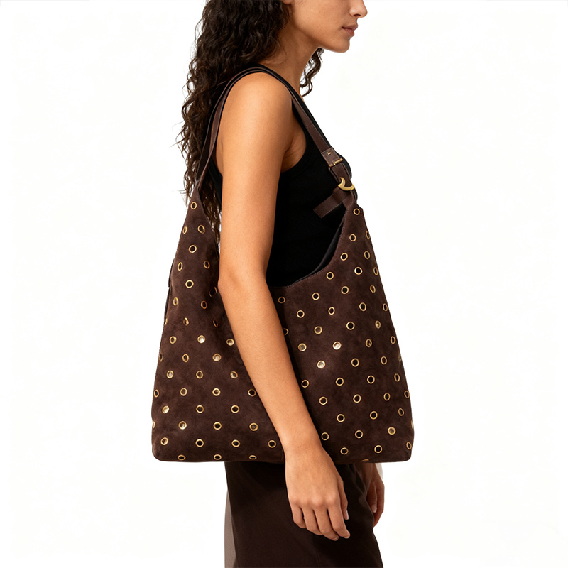Suede Metal Studded Tote Bag w - Women'S Vegan Bags review and price