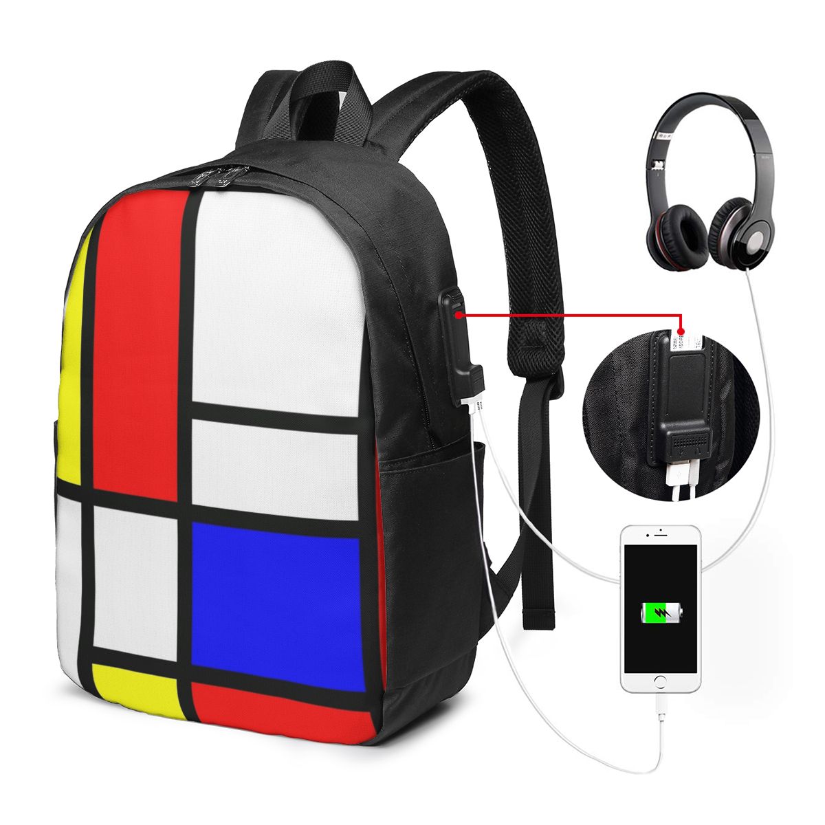 Piet Mondrian Composition  Bac - Women Bags For Travel review and price