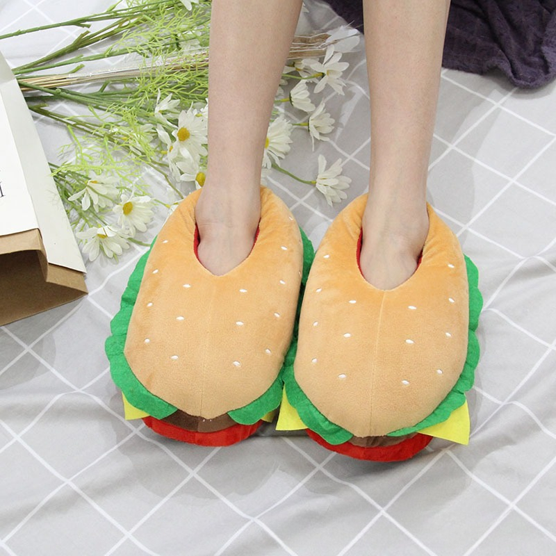 New Cartoon Hamburger Plush Sl - Women Bags And Shoes review and price
