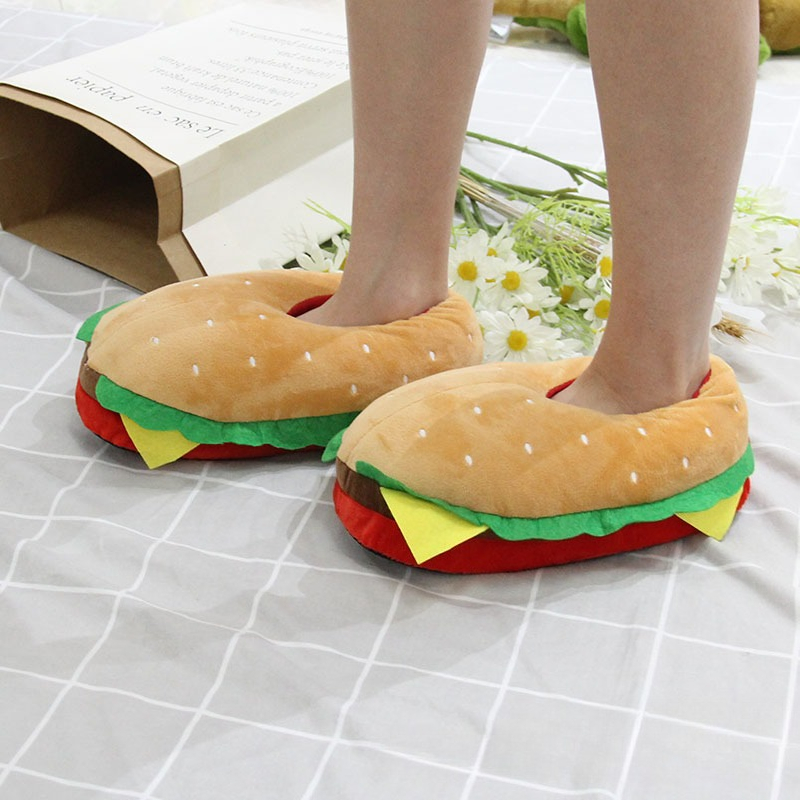 New Cartoon Hamburger Plush Sl - Women Bags And Shoes review and price
