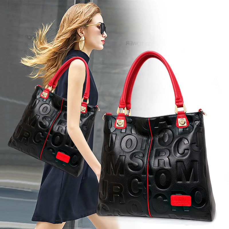 Genuine Cowhide Embossed Lette - Women'S Tote Bags For Work review and price