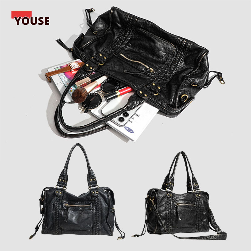 ​​Braided Trim Black Leather T - Women'S Tote Bags For Work review and price