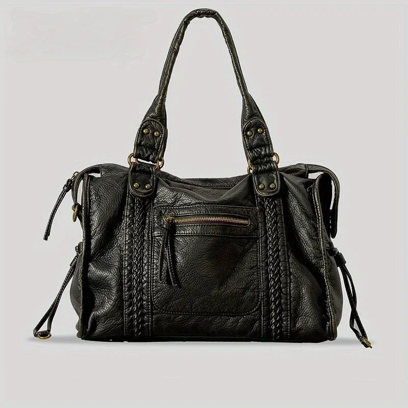 ​​Braided Trim Black Leather T - Women'S Tote Bags For Work review and price