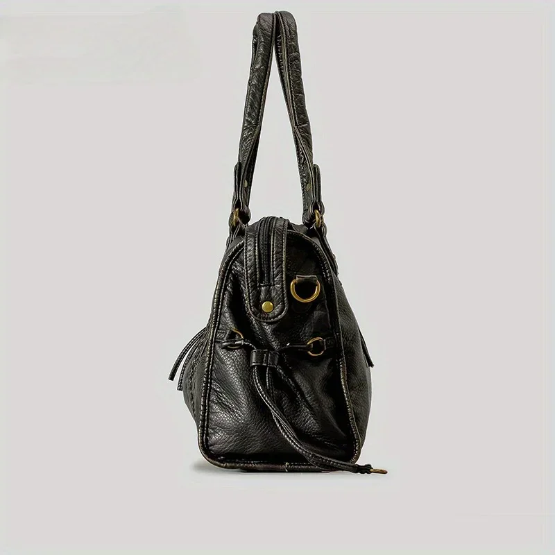 ​​Braided Trim Black Leather T - Women'S Tote Bags For Work review and price
