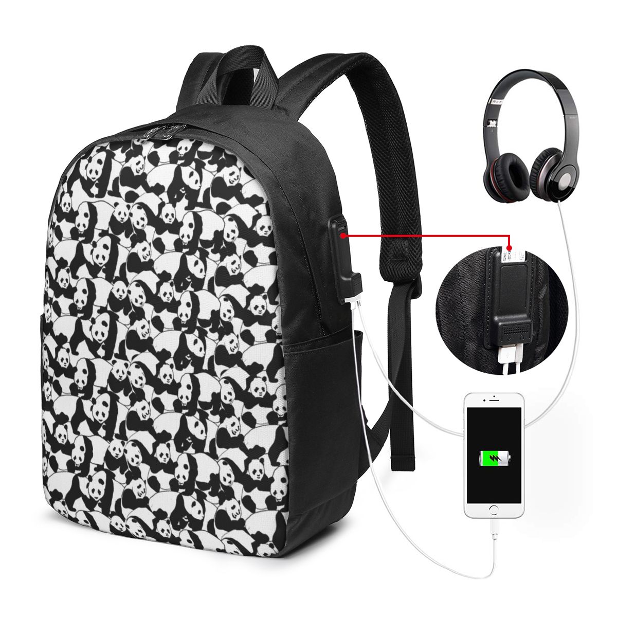Panda Pattern Backpack Travel  - Women Bags For Travel review and price